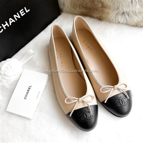 buy chanel ballerina flats|chanel flats beige and black.